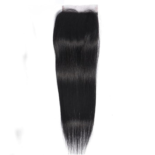 4x4 Straight Human Hair Free Part Lace Closure Brazilian Straight 4 By 4 Swiss Lace Closure 18inch Free Part 130% Density Top Swiss Lace Natural Human Hair Closure