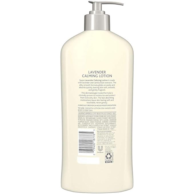 Suave Skin Lotion 18 Ounce Pump Lavender Vanilla 18 Ounce Pump (532ml) (6 Pack)