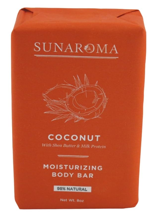 Sunaroma Soap Bar Coconut 8 Ounce (236ml) (3 Pack)