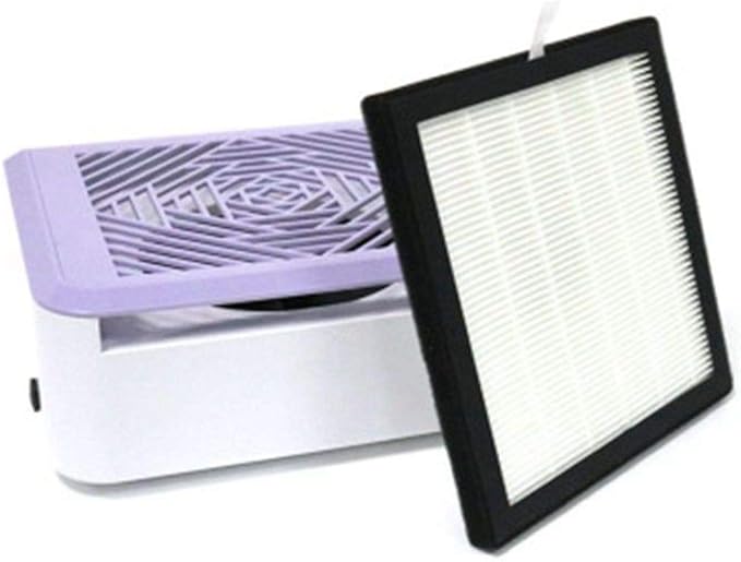 45W Nail Dust Collector, DIY Fingernail Art Design Tools High Power Salon Vacuum Cleaner Professional Pedicure Manicure Machine (Purple)