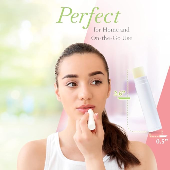 Lip Balm Bulk Unlabeled - Made in USA 18 Pack Vanilla Bulk Chapstick - Natural Ingredients Vitamin E Shea Butter - Custom Chapstick Bulk For Party & Wedding Favors