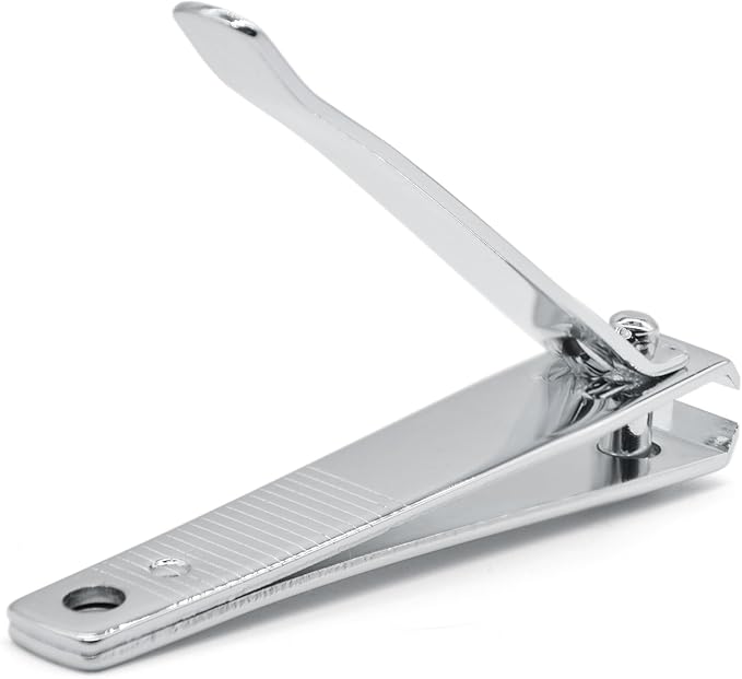PrettyClaw Nail Clippers Sharp Edge Fingernail and Toenail Clipper Cutter Thick Nail Trimmer Stainless Steel for Manicure and Pedicure (Silver, Straight Edge)