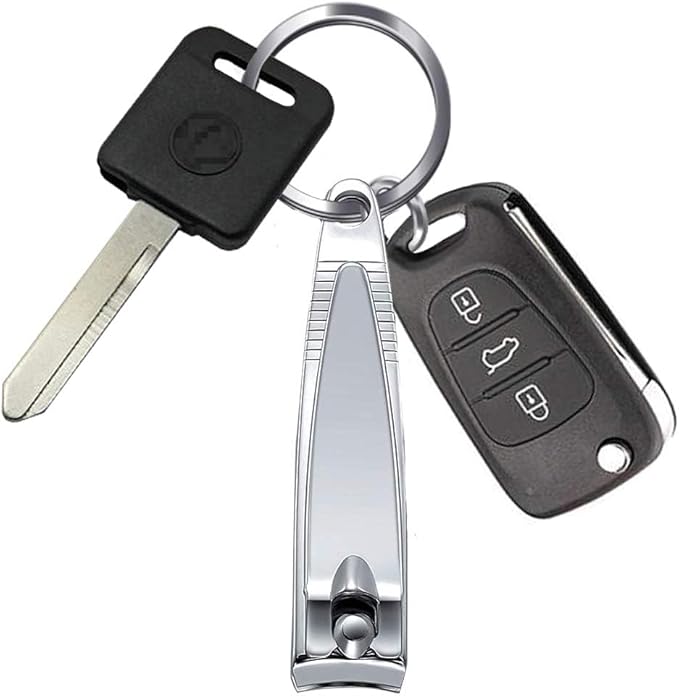 Haploon Nail Clippers Bulk 120 Pcs Nail Cutters Bulk Nail Clippers with Chain Stainless Steel, Nail Clipper Cutter Set for Men Women with Keychain