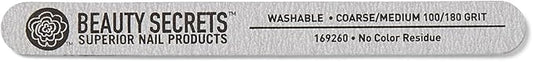 Beauty Secrets Zebra Cushion Nail File Medium/Coarse 180/100 Grit