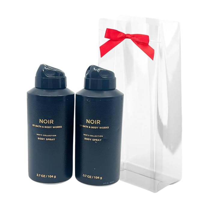 Bath & Body Works Men's Collection Deodorizing Body Spray - NOIR - Gift Pack for Holiday - Lot of 2