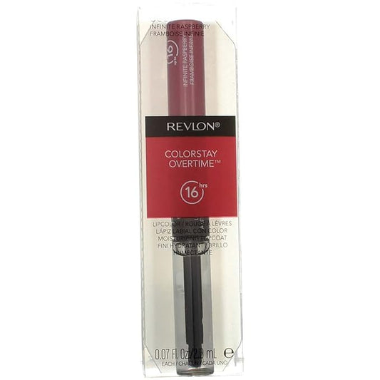 Revlon ColorStay Overtime Liquid Lip Color, Infinite Raspberry [005] 0.07 oz (Pack of 4)