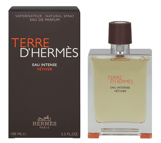 Hermes Terre D'Herm Eau Intense Vetiver Eau De Parfum for Men, 3.3 Ounce