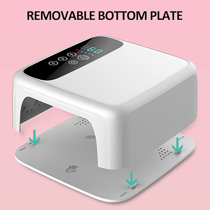 LED Display 15600mAh 72W Nail Lamp Gel Nail Polish Dryer, Quick Drying, Infrared Induction, 10s Drying, Streamlined Design (US Plug)