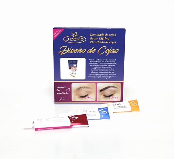 J. Denis Eyebrow Design Kit - Eyebrow Makeup Kit - Natural - 4 Brushes - 30 Applications