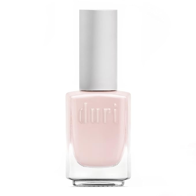 duri Nail Polish, 718 Warm Seduction, Warm Pastel Natural Pink, Full Coverage, Glossy Finish, Fast Drying, Soft Look, 0.5 Fl Oz