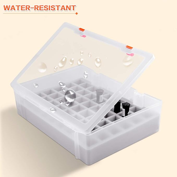 ALCYON Universal Nail Polish Holder & Organizer Contains 54 Bottles for Gellen, for Beetles, for Sally Hansen, for OPI, for Essie and Other Fingernail Polish (ONLY A CASE)-Clear