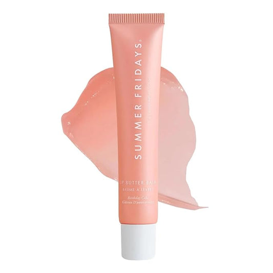 Summer Fridays Tinted Lip Butter Balm - Conditioning Vegan Lip Balm for Instant Moisture, Shine & Hydration - Softening & Soothing Skincare - Birthday Cake (.5 Oz)