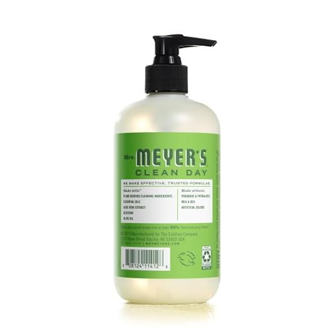 MRS. MEYER'S CLEAN DAY Fresh Cut Grass Scent Variety Pack, Liquid Hand Soap 12.5 FL OZ, Dish Soap 16 FL OZ, Multi-Surface Cleaner 16 FL OZ, 1 CT