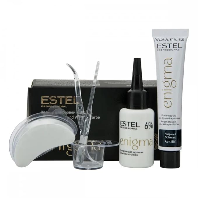 Estel Enigma BLACK COLOR Paint for Eyelashes and Eyebrows