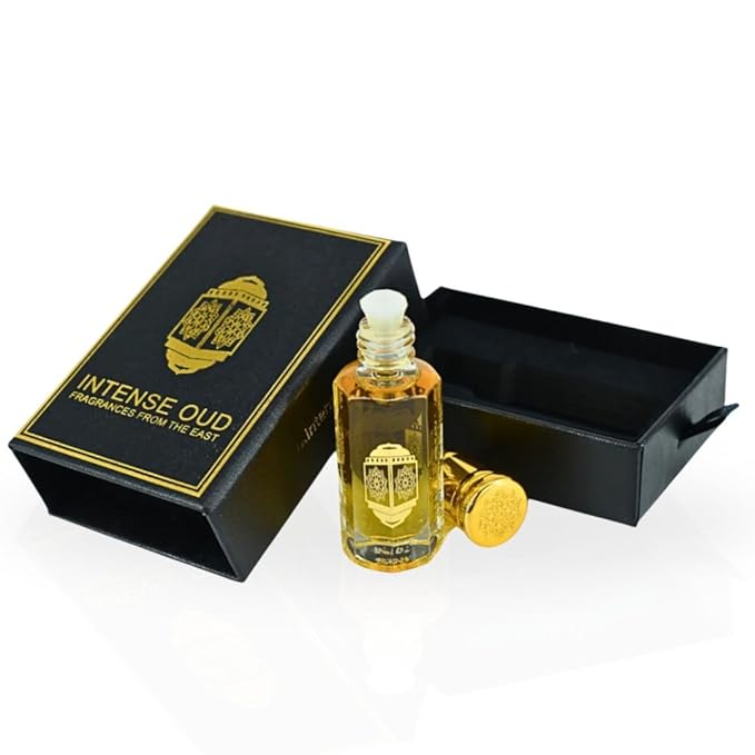 INTENSE OUD Oud Al Arab Long Lasting Arabian Perfume Oils for Women 12ML (0.40 OZ) Concentrated Perfume Oil, Bold Blend of Amber, Vetiver & Smoky Cambodian Oud, Fragrance Oil With Black Gift Box