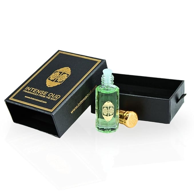 INTENSE OUD Fajr Long Lasting Arabian Perfume Oils for Women 12ML (0.40 OZ) Fragrance Oil with Fresh Citrus, Warm Musk, Sandalwood & Amber Notes - Concentrated Perfume Oil in Black Gift Box