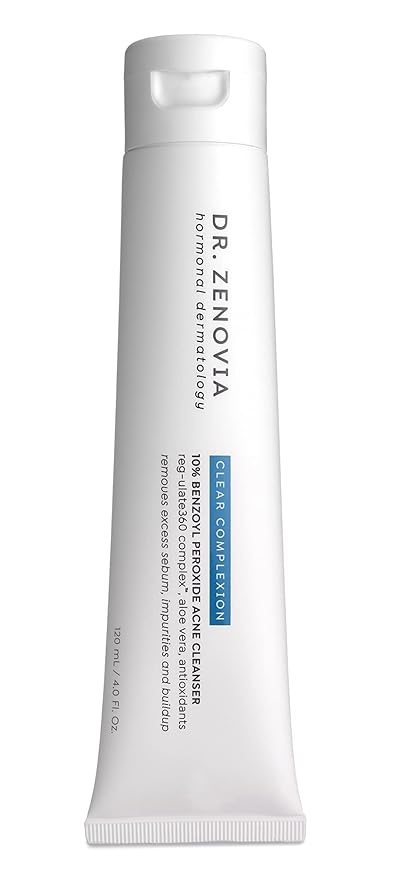 Dr. Zenovia 10% Benzoyl Peroxide Acne Cleanser - Hormonal Acne Treatment For Face and Body - Acne Face Wash Treatment For Sensitive Skin