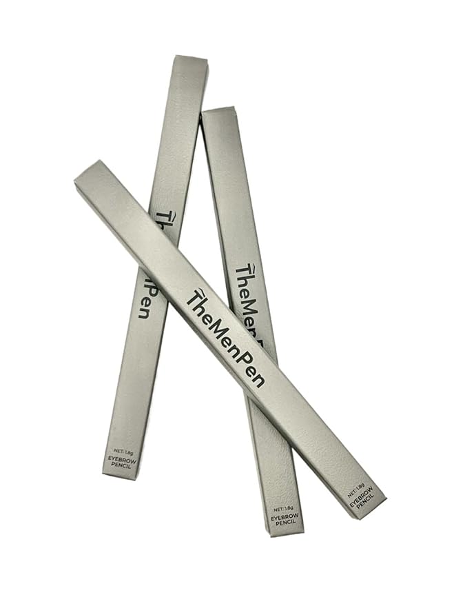 The Men Pen-Waterproof Eyebrow & Beard Filling Pen for Men | Microblading Effect | Waterproof, Sweatproof | Beard & Mustache Hair Darkener | 1 Ounces - 3 Pack Grey