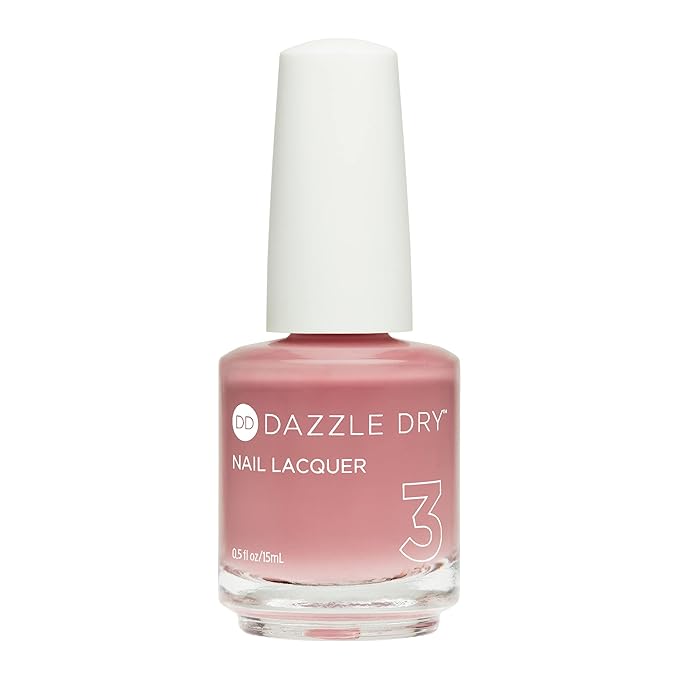Dazzle Dry Nail Lacquer (Step 3) - Less is Mauve - A full coverage light, blushing mauve. (0.5 fl oz)