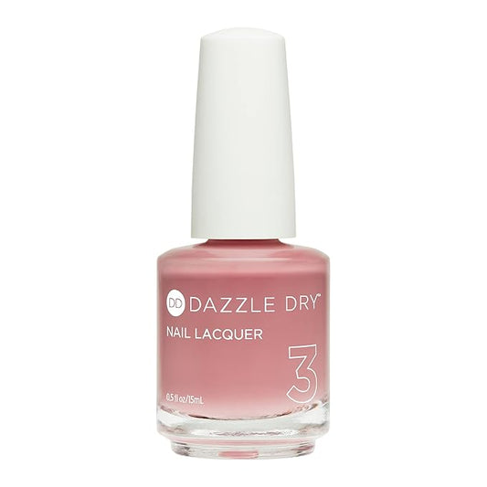 Dazzle Dry Nail Lacquer (Step 3) - Less is Mauve - A full coverage light, blushing mauve. (0.5 fl oz)