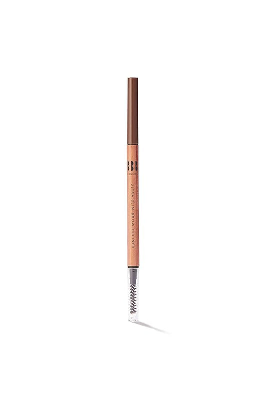 BBB LONDON Ultra Slim Brow Definer (Indian Chocolate) 0.3g | Ultra Fine Tip | Includes Taming Brush for Grooming and Blending