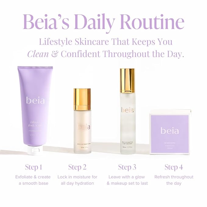 Beia Setting Spray with Hyaluronic Acid for Sensitive Skin - Hydrating Face Mist for Early Morning & Post Shower Glow - Moisturizing Finishing Spray for Makeup - Non Comedogenic Travel Size 0.5 Fl Oz