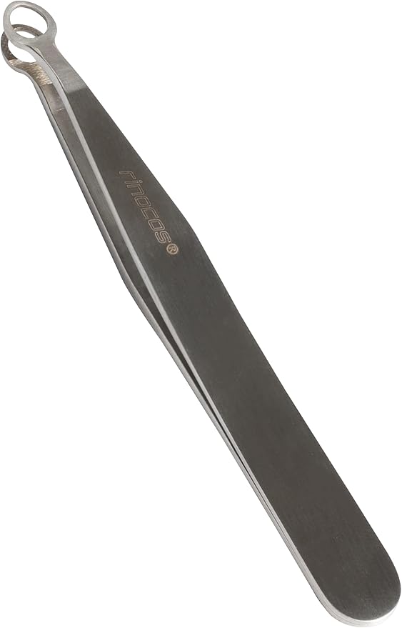 [Premium Hand-Made] Tweezers for women facial hair - Round tip Tweezers, Eyebrow Tweezers, 304 Surgical-grade Stainless Steel for Safety, Precision tweezers, Facial Hair Tweezers for Men & Women