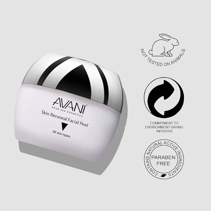 Avani Classics Skin Renewal Facial Peel - Brightening & Anti-Aging Formula - Exfoliating Cream with Vitamin C & E & Dead Sea Mineral - Safe & Gentle