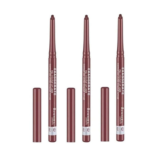 Rimmel Exaggerate Lip Liner Addiction, 0.008 Ounce, Pack of 3
