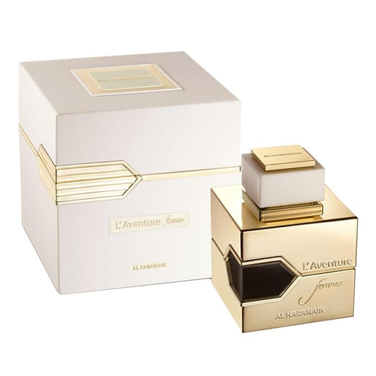Al Haramain L'aventure Femme White - Arabian Perfume for Women - Floral Fruity Fragrance - Arabic Long Lasting Perfume - Eau De Parfum Spray - 3.3 oz EDP Spray