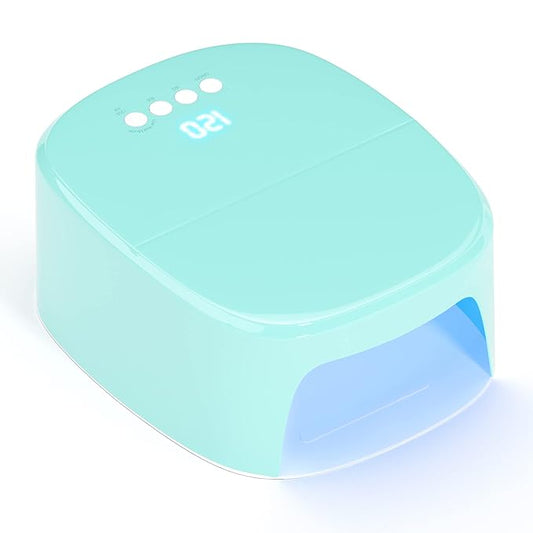 BETE Cordless LED Nail Lamp, 60W Rechargeable Dryer for Curing Polish, USB Port for Charging Phone and Drill, Portable Professional Blue