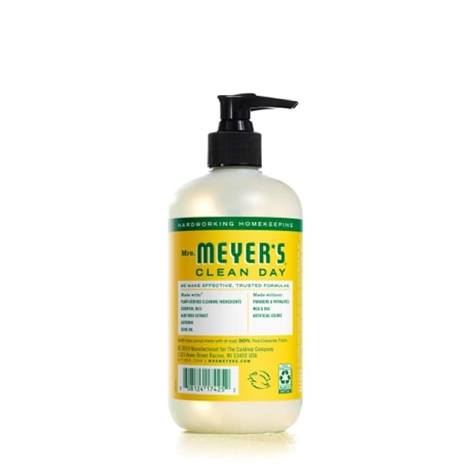 MRS. MEYER'S CLEAN DAY Hand Soap, Made with Essential Oils, Biodegradable Formula, Honeysuckle, 12.5 fl. oz - Pack of 6