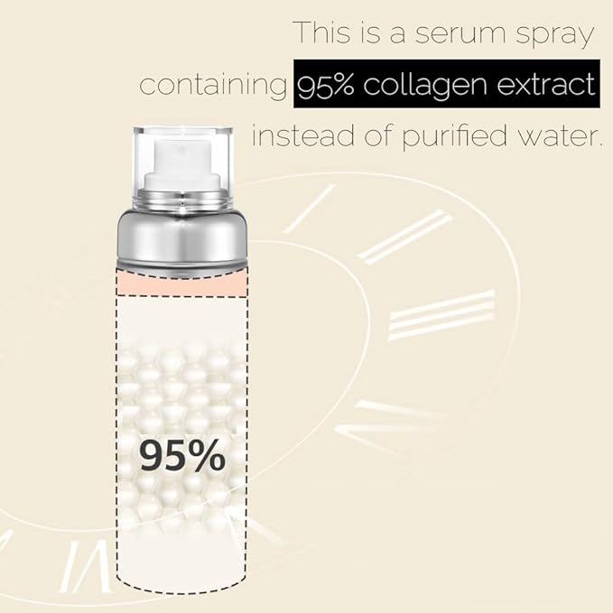 LIZK Collagen Serum Spray for Face 100ml (3.38 fl.oz) Glass Skin, Collagen extract 95%,easy to use, sparying at last step in skincare,body care, moisture mist, korea cosmetics