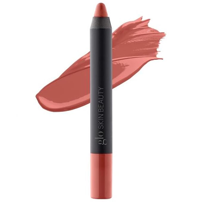 Glo Skin Beauty Cream Glaze Lip Crayon | New Neutral Shades, Deep Neutral Rose (Bonjour)