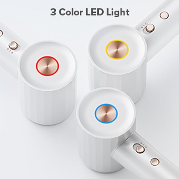 Ionic Hair Dryer, Fentgo Professional High Speed Blow Dryer with Brushless Motor for Fast Drying, Smooth Nozzle, Low Noise, Lightweight, Thermo-Control Bowdryer for Women Home (White)