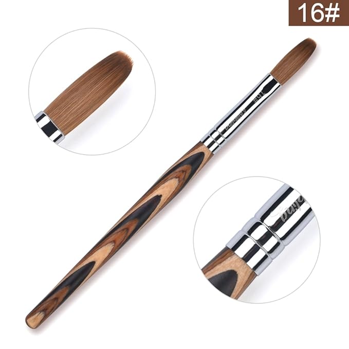 1pc 18#Kolinsky Sable Nail Brush with 1pc 16# Kolinsky Sable Nail Brush Set