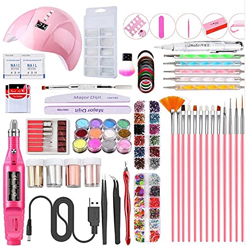 Major Dijit Portable USB Electric Nail Drill Set Polish Pen File Kit,36W Nail Lamp Gel Manicure Dryer Lamp,Acrylic Nail 3D Art Drill Dryer Manicure Supplies, Nail Files Tool Polish Decorating
