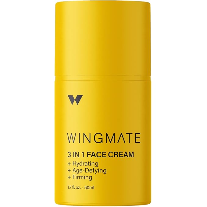 3-in-1 Men's Daily Longevity Face Cream with Sequoia Extract: Hydrating, Wrinkle-Reducing, Firming - Fragrance-Free, 1.7 Fl oz