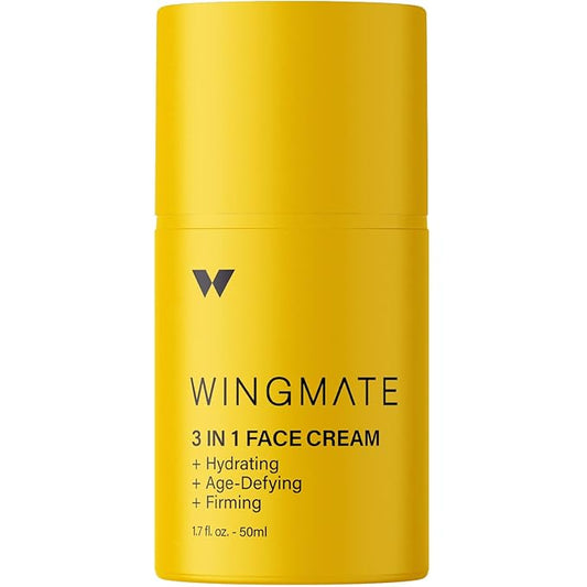 3-in-1 Men's Daily Longevity Face Cream with Sequoia Extract: Hydrating, Wrinkle-Reducing, Firming - Fragrance-Free, 1.7 Fl oz