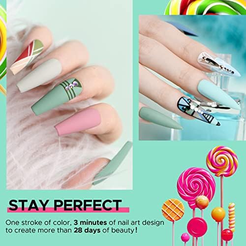 MEFA Gel Nail Polish Set, 23 Pcs Pastel Hot Pink Sage Green Blue Bright Spring Colors Gel Polish Set Macaron Colors Soak Off Nail Polish Nails Art for Women Girl DIY Salon Home Manicure Decoration