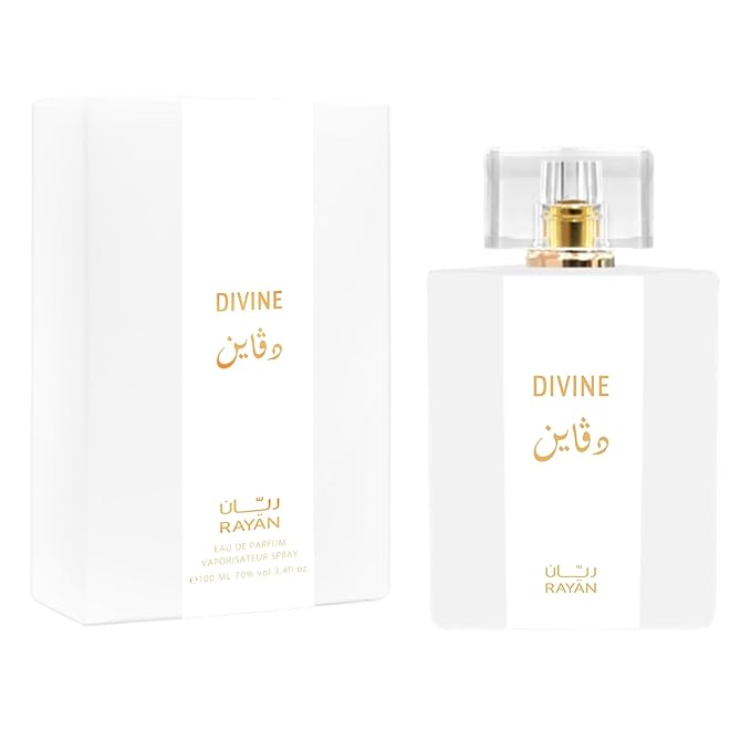 DIVINE Perfume for Women - Long Lasting Arabian Eau De Parfum, 100mL (3.34 Fl oz), White Floral Garden, Jasmine, Orange Blossom, William Pears & Amberwood - Ideal Gift for Her for Ramadan & Eid