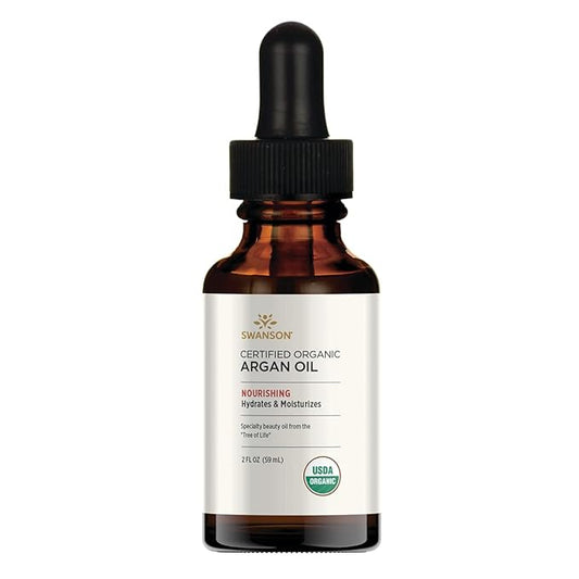 Swanson Certified Organic Argan Oil 2 fl Ounce (59 ml) Liquid
