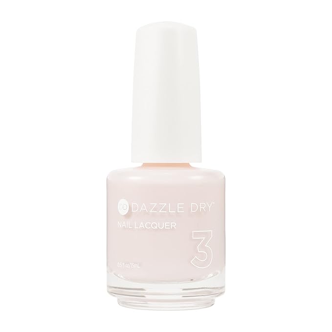 Dazzle Dry Nail Lacquer (Step 3) - Touch of Love - A semi-sheer pale chalky pink. (0.5 fl oz)