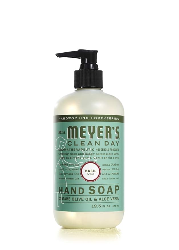 Mrs. Meyer's Clean Day Liquid Hand Soap 6 Scent Variety, Lavender, Rainwater, Oat Blossom, Plumberry, Lemon Verbena, Basil, 12.5 oz, 6 Count