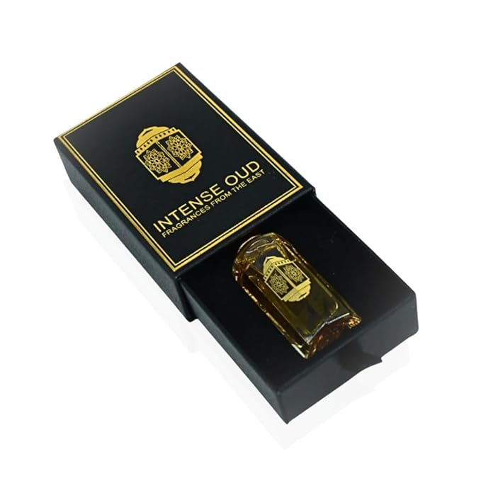 INTENSE OUD Oud Al Arab Long Lasting Arabian Perfume Oils for Women 12ML (0.40 OZ) Concentrated Perfume Oil, Bold Blend of Amber, Vetiver & Smoky Cambodian Oud, Fragrance Oil With Black Gift Box