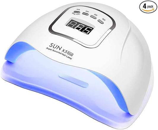 150W UV LED Nail Lamp for Gel Polish - Fast Curing, 4 Timers, Professional Nail Art Tool, Available in White and Pink