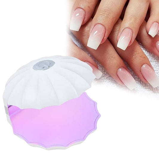 Enfudid Mini LED Nail Lamp Light for Nails, 180°Opening Design USB Nail Dryer Portable LED Nail Lamp Curing All Gels 18W Quick-Drying Sun LED Lamp for Single Finger