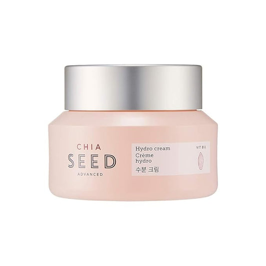 The Face Shop Chia Seed Advanced Hydro Cream | Concentrated Gel Type Hydrating Cream with Instant Cooling Effect | Formulated for Intense, Upgraded & Hydrating Care, 1.76 Fl Oz