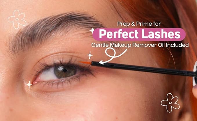Eyelash Serum, Stronger Lashes, 30ml Makeup Remover Oil & 7ml Eyelash Treatment Kit, Paraben Free, Minoxidil Free, Pócima de Pestañas, aceite desmaquillante de 30ml y tratamiento de pestañas de 7ml