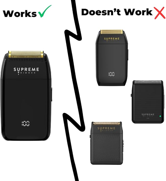 Supreme Trimmer Replacement Foil & Cutter SB55 | Hypoallergenic Foil for Crunch Lite STF600 | Black